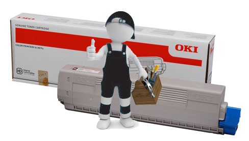Заправка черного картриджа для OKI C822 с заменой чипа Заправка черного картриджа для OKI C822 с заменой чипа
