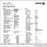 Страница конфигурации на момент скачки прошивки с принтера xerox 6280