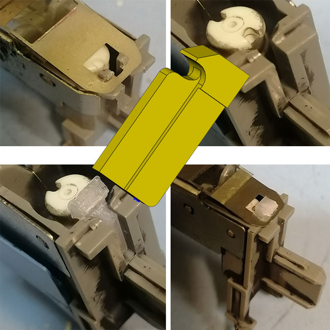 Крепление решетки коротрона Kyocera DK-1150 \ DK170 модель для 3D печати